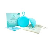 Mascoto® Disques menstruels nouvelle génération avec boucle, coupe plate, silicone de qualité médicale réutilisable, alternative au tampon et aux tampons ultra confortables, pour les règles sexuelles