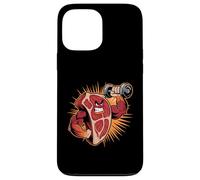 Mascotte à Steak Solide avec haltère de Levage Carnivore Coque pour iPhone 13 Pro Max