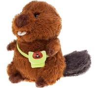 Mascotte castor avec sac 20cm ROZETTE