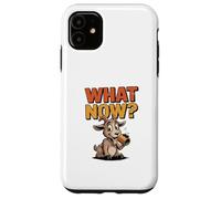 Mascotte de chèvre Humoristique : What Now? Coque pour iPhone 11