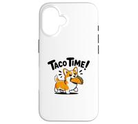 Mascotte de Corgi ludique, Taco Time! Coque pour iPhone 16