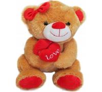 Mascotte de la Saint-Valentin mignonne avec deux cœurs 40 cm
