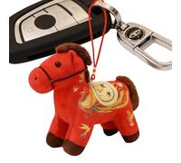 Mascotte du Nouvel An chinois 2026, jouet en peluche - Pendentif de sac pour le Nouvel An lunaire, pour adolescents, adultes, amateurs de culture, collectionneurs, élèves, bureau, voyageurs, voitures