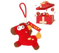 Mascotte Du Nouvel An Chinois 2026, Porte-clés En Peluche Cheval Mignon, Pendentif D'ornements De L'année 2026 Du Cheval Pour Les Vacances, Portefeuille Pour, Sac À Dos