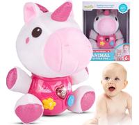 Mascotte en peluche Malplay Licorne Cheval Lumières interactives et musique 6 mois et plus
