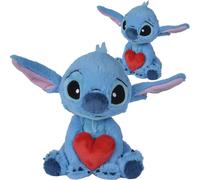 Mascotte Lilo et Stitch Peluche Stitch avec cœur 25 cm Disney