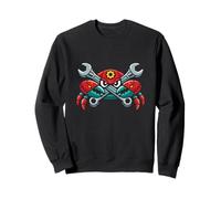 Mascotte mécanique Crabe Outil Industriel Graphique Sweatshirt