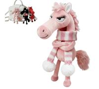 Mascotte Porte-Bonheur de l'Année du Cheval, Pendentif en Peluche Cheval, Cadeau de Bonne Chance pour Le Nouvel an 2026, Symbole de Richesse, de Force, de Courage et de Protection (Rose)