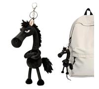 Mascotte Porte Bonheurs De L'année Du Cheval, 18cm Porte-clés Pendentif Cheval, PendentifCheval, Accessoire En Peluche Avec Anneau En Métal, Bijou De Sac PourSac À Dos, Sac À Main