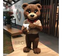 Mascotte Redbrokoly De Personnage De Lettre D'amour Marron Habillée D'un T-Shirt Henley Et De Bracelets Multicolore