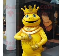 Mascotte Redbrokoly De Personnage De Roi Jaune Habillé D'un Col Roulé Et D'un Bracelet Montres Multicolore