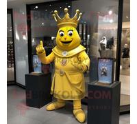 Mascotte Redbrokoly De Personnage De Roi Jaune Habillé D'un Col Roulé Et D'un Bracelet Montres Multicolore