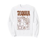 Mascotte rétro Tequila Shot Mignon Citron Vert Sel années 70 Groovy Sweatshirt