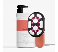 MASDERM - Radiofréquence Corporelle Professionnelle 2 en 1, Appareil de Radiofréquence avec Crème Corporelle Raffermissante 1L, Traitement Anticellulite et Flaccidité, LED, Technologie EMS - 2 Pack
