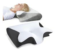 MASDRTRE Ergonomic Sleeping Pillow,Shaped Cervical Pillow Anti-Snoring, Suitable for Those Who Sleep on The Side, Back Or Stomach Home Memory Foam Pillows (Black)