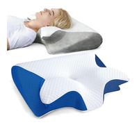 MASDRTRE Ergonomic Sleeping Pillow,Shaped Cervical Pillow Anti-Snoring, Suitable for Those Who Sleep on The Side, Back Or Stomach Home Memory Foam Pillows (Blue)