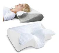 MASDRTRE Ergonomic Sleeping Pillow,Shaped Cervical Pillow Anti-Snoring, Suitable for Those Who Sleep on The Side, Back Or Stomach Home Memory Foam Pillows (White)