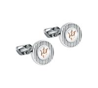 MASERATI Boutons de Manchettes pour Homme, en Acier, PVD Or Rose, Collection Iconic - JM121ATK14
