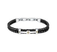 MASERATI BRACELET BLK RECY LEATH 100% acier inoxydable noir