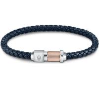 MASERATI BRACELET BLU RECY LEAT IP Leder blau