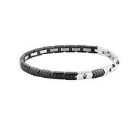 Maserati Bracelet homme en acier, céramique, collection CERAMIC, chevrons de poisson, Taglia Unica, Métal, Aucune pierre précieuse.
