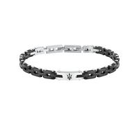 Maserati Bracelet homme en acier, céramique, collection Ceramique, Trident, idées cadeaux pour homme, Taglia Unica, Acier inoxydable, Pas de gemme