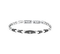 Maserati Bracelet Homme en Acier, Collection ICONIC, Motif Chevrons, Cadeau Mari ou Petit Ami