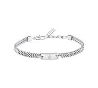 Maserati Bracelet homme en acier, collection ICONIC, tridente, idées cadeaux petit ami, ami, papa, Taglia Unica, Acier inoxydable, Pas de gemme