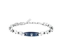 Maserati Bracelet homme en acier, collection ICONIC, tridente, idées cadeaux petit ami, ami, papa, Taglia Unica, Acier inoxydable, Pas de gemme