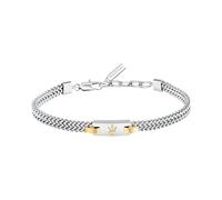 Maserati Bracelet homme en acier, collection ICONIC, tridente, idées cadeaux petit ami, ami, papa, Taglia Unica, Acier inoxydable, Pas de gemme