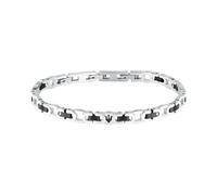 Maserati Bracelet homme en acier, collection ICONIC, tridente, idées cadeaux petit ami, ami, papa, Taglia Unica, Acier inoxydable, Pas de gemme