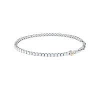 Maserati Bracelet homme en acier, zircons, collection TENNIS, idées cadeaux petit ami, papa, Taglia Unica, Acier inoxydable, Oxyde de zirconium