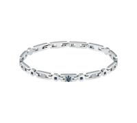 MASERATI BRACELET IP BLU CRYSTALS 100% Edelstahl silber