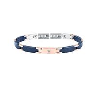 Maserati Ceramic Bracelet Homme Chaîne | Acier, Bleu, Rose-Gold, Taille 19 + 3 cm