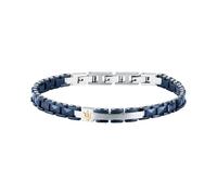 Maserati Ceramic Bracelet Homme Chaîne | Acier, couleur noire, argent, Taille 19 + 3 cm