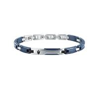 Maserati Ceramic Bracelet Homme Chaîne | Acier, Noir, Argent, Taille 18.5 cm