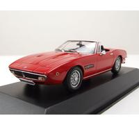 Maserati Ghibli Spyder 1969 Maquette de Voiture Rouge 1:43 Maxichamps