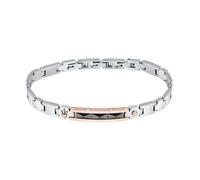 Maserati JM423ATZ32 Bracelet pour homme en acier inoxydable or rose/noir