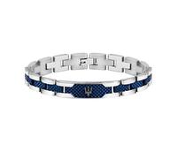 Maserati Maserati Bracelet pour homme, Collection JEWELS, en Acier inoxydable, PVD gris, PVD bleu - JM419ASC02