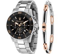 Maserati Men's Competiz Analogue Quartz Watches Argent Taille unique Male