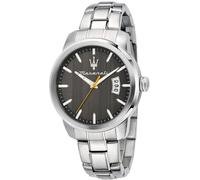 Maserati Men's Successo Analogue Quartz Watches Gris/argent Taille unique Male