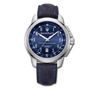 Maserati Montre à affichage analogique bleu, Taille One Size