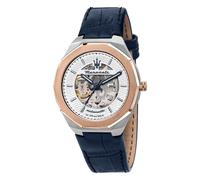 MASERATI Montre automatique MONTRE AUTOMATIQUE acier inoxydable/cuir bleu