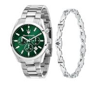 Maserati Montre Homme, Analogique, Quartz, Multifonction, Bracelet en Acier, Collection Attraction, Pack Spécial - R8853151017