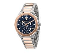 Maserati Montre Homme, Collection Stile, Quartz, Chronographe, en Acier, PVD Or Rose - R8873642002