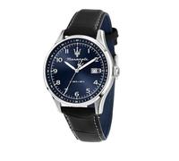 Maserati Montre Homme, Heure, Date, Analogique, 42 mm, Bracelet en Cuir, Collection SORPASSO - R8851124003