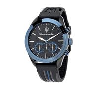 Maserati Montre pour Homme, Collection Traguardo, Mouvement à Quartz, chronographe, en Acier et polyuréthane- R8871612006