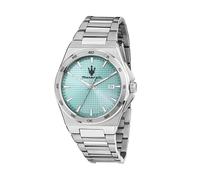 Maserati Montre pour homme, heure, date, analogique, 40 mm, collection Velocita' Slim, cadran à carreaux