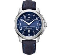 Maserati Montre pour Homme, Collection Successo, Mouvement à Quartz, à Trois Aiguilles avec Date, en Acier et Cuir - R8851121003