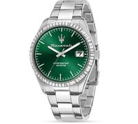 Maserati R8853100043 Montre Competizione 43mm 10ATM Quartz Homme Vert Argent